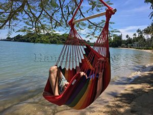 Hammock Sky Large Brazilian Hammock Chair - Extra Long - Hot Colors - 300 lbs Weight Capacity