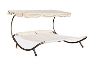 Trademark Innovations Double Hammock Bed with Canopy - 400 lb Weight Capacity